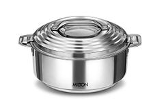 Milton Galaxia 1500 Casserole for hot food, insulated stainless steel hot pot with lid, 50 oz (2090 ml) 1.58 qt, Serving box (bowl, dish) for food and roti Food Warmer Cooler, Silver