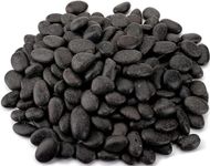 Nicunom 6 Lbs Black Pebbles, Natural Decorative Aquarium Gravel River Rock Stones for Aquariums, Landscaping, Vase Fillers, Succulent, Garden