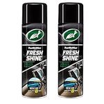 Turtle Wax Fresh Shine Interior Plastic & Dashboard Cleaner with Air Freshener New Car Scent 500ml x2 - Removes Dirt, Dust & Residue from Car Interior Plastic for a Glossy Shine & New Car Smell