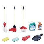 Ankexin Kids Cleaning Toys for Play Set Durable Housekeeping Broom Dustpan Mop Towing Bucket Soap Brush Spray Bathroom Cleaning