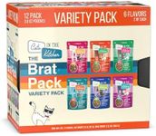 Weruva Cats in The Kitchen Slide N' Serve The Brat Pack Variety Cat Food Pouches 3 Ounce (Pack of 12)