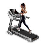 PowerMax Fitness TDA-500 6HP Peak Motorized Treadmill Max User Weight 150kg Foldable with 15 Levels Auto Incline, 12 Preset Program, LCD Display & Semi-Auto Lubrication (Grey)