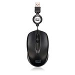 Adesso Adesso Imouses5 Mini Optical Scroll Mouse with Retractable USB Cable Pull Cab