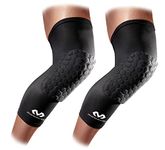 Mcdavid Extended Compression Leg Sleeve with Hexpad Protective Pad (Black, Small)