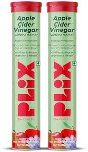 PLIX - THE PLANT FIX Probiotics+ Apple Cider Vinegar Effervescent Tablets | Supports Digestion, Improves Gut Health & Metabolism | With 10bn CFU | 15 Tablets, Pack of 2 | For Men & Women