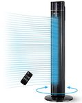 PureMate Tower Fan, 43" Oscillating Tower Fan with Air Purifier & Aroma Function, 3 Cooling Fan Speeds, Large LED Display, 8-Hour Timer, Portable Floor Bladeless Fan for Bedroom Living Rooms Office