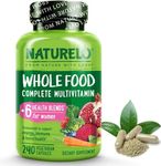 NATURELO Whole Food Multivitamin for Women - with Natural Vitamins, Minerals, Botanical Blends - Complete All-in-One Supplement for Energy, Brain, Eye Health - 240 Vegan Capsules | 2 Month Supply