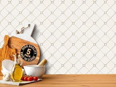 Box of 5 Sheets (4.51 Sq Ft) – 11.4" x 11.4" Thassos White Shell Marble Tile Mosaic, Square Rhombus Pattern, Kitchen Backsplash, Bathroom Wall, Shower Wall & Floor, Mesh-Mounted – NOT Peel & Stick