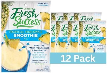 Concord Foods Tropical Pineapple Smoothie Mix, Fruit Flavor with No Artificial Flavors, Colors or Preservatives, Ideal Fresh, 2 oz Pouch for Healthy, 12-Pack