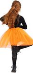 Dress Up America Tutu for Girls - 4 Layered Tulle Ballet Tutu Skirts - Princess Tutu for Children and Toddlers - 15" Tutu Skirt (Orange)