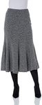 Roman Originals Flared Skirt for Women UK Ladies Flute Peplum Textured Fit & Flare Pencil Jersey A Line Midi Pleated Elasticated Waist Pull On Work Occasion Office - Grey - Size 14