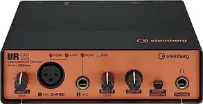 Steinberg UR12 USB Audio Interface (Colour:Copper/Black), 2-in/2-out USB 2.0 Audio Interface with Discrete Analog Preamplifier and Phantom Power