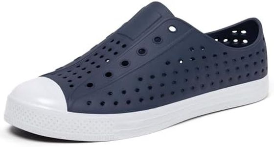 SAGUARO Mens Garden Shoes for Women Breathable Slip-On Gardening Clogs Quick Dry Non-Slip Water Shoe Outdoor Beach Sandals Aero XVII Blue/White 7 Women/5 Men