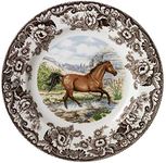 Spode Woodland Dinner Plate, Horse | 10.5 Inch | Hunting Cabin, Lodge, and Cottage Décor | Made in England from Fine Earthenware | Microwave and Dishwasher Safe (American Quarter Horse)