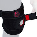 KARM Knee Support Men and for Women Arthritis Pain - Adjustable Knee Brace Support for ACL, MCL, Meniscus Tear (Size 1 Black)