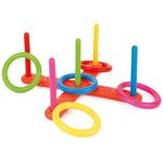 Toyrific Quoits Set, Plastic Ring Toss Game for Kids, Outdoor Use