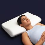 Frido Ultimate Neck Contour Cervical Plus Pillow for Neck, Back Pain, Shoulder Pain, Orthopedic Ergonomic Memory Foam Best Pillow for Cervical Spine Neck Pain Relief | White - Large