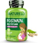 NATURELO Postnatal Multivitamin - Natural Vitamins & Minerals Including Vitamin D, Folate, Calcium - Best Essential Nutrients for Nursing Mothers After Pregnancy - 180 Vegan Capsules | 2 Month Supply