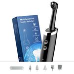Hitoth Professional Tooth Polisher，Teeth Cleaning Kit with 5 Replacement Heads and Clean Mode, USB Charging, IPX6 Waterproof，Tooth Cleaner Plaque Removerfor Adults & Kids Black.