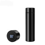 Smart LED Display Temperature Bottle Vacuum Flask 304 Grade Stainless Steel | Leakproof | Travel, Kids, Fitness, Sports, Gym,Workout | Diwali Gifts for Employees | Corporate Gift Items (Black, 500ml)