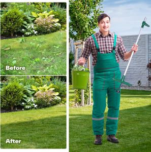 Ohuhu Stand Up Weed Puller – 3-Claw Long Handle Garden Weeder, 1m