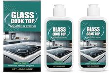 Glass Stove Top Cleaner Polish, Scratch Free Ceramic Hob Cleaner & Hob Cleaners Spray – Heavy Duty Cooktop Cleaners and Polish, Glass Hob Polishing Liquid for Cooker, Ceramic Glass Surface (2PC)