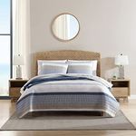 Nautica - Ridgeport Collection - Quilt Set - 100% Cotton, Reversible, All Season Bedding, Includes Matching Sham, Twin, Blue