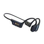 AGM MotionBuds Running Headphones, Open-Ear Sport Headphones with Voice Assistant Support, Bluetooth 5.4, IP68 Waterproof, 12H Playtime for Sport & Daily Use, USB-C Fast Charge, Black