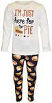 Unique Baby Girls Here For The Pie 2pc Thanksgiving Legging Set (9, Pie)