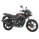 Bajaj Pulsar 125 Neon Disc Motorbike/Motorcycle | Ebony Black Solar Red Decals booking for Ex-Showroom