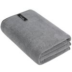 VIVOTE1 Pack Microfiber Bath Towels, Super Soft & Durable Large Bath Towels, Super Absorbent & Dry Quickly Bath Sheets, Extra Large Microfiber Towels for Travel, Fitness (100x200cm Grey)