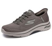 Skechers Men's Hands Free Slip-ins Go Walk Arch Fit 2.0-Grand Select 2 Sneaker, Taupe, 10