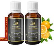 Organic Nilgiris Sweet Orange Essential Oil: Undiluted Bliss for Air Freshener, Soap & Candle Making, and Uplifting Aromatherapy-70ml