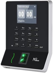 NGTeco APP Time Clock, Fingerprint & PIN Times Clock for Small Business, Biometric Clocks in Machine for Employees with iOS/Android App, No Monthly Fee, 2.4GHz WiFi, Black