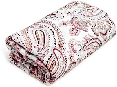 Vera Bradley Oversized Plush Throw Blanket, Sand Paisley, Full/Queen