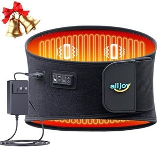 ALLJOY 170CM Heat Pad for Back Pain Relief, Plug-in Lower Back Massager with 3 Heat 5 Vibration, Wearable Heating pad with 3 Timer, Heated Waist Belt Back Lumbar Support, Gifts for Women Men