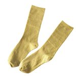 Orcle 2 Pairs Women's Novelty Glitter Ankle Socks Casual Ladies Bright Retro Sox Piles Sock Gold