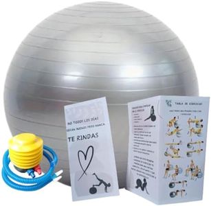 sorogo Pelota de Pilates para Hacer Deporte en Casa | Pelota Pilates Embarazadas | Ejercicios de Pilates | Yoga Accesorios, Fitness | Balon Medicinal | Incluye inflador. (65cm)