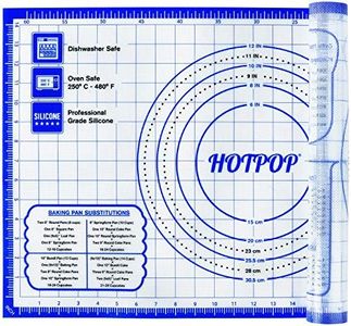 HOTPOP 26 x 16 Inches Extra Thick Nonstick Silicone Pastry Mat for Baking and Rolling with Measurements for Rolling Kneading and Baking Dough Pastry Pie Crust Bun and Bread Making Mat