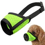 Dog Muzzle, Soft Mesh Muzzle for Small Medium Large Dogs Chihuahua Poodles Beagle Dachshund Corgis Labrador Golden, Puppy Muzzle for Biting Chewing Grooming, Allows Panting Drinking