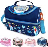 EXILOM Lunch Bag for Kids, Lunch Bag for Girls Boys, Thermal Insulation Lunch Bag, Lunch Bag for Toddler Teen, School Travel Bag, Water Bottle and Lunch Box Holder with Adjustable Strap