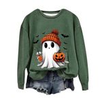 My Orders Deals of The Day Halloween Sweatshirt Costumes for Women Uk Halloween Theme Month Pullover Tops Fashion Graphic Print Long Sleeve Blouse Casual 3Lb Weights For Women