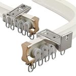 Flexible Bendable Ceiling Curtain Track 3M 4M 6M, Curved Curtain Track System Room Divider Privacy RV Curtain Gliders, Curtain Rail Wall/Ceiling For Heavy Large Curtains, Bathroom Shower