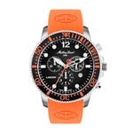 Mathey-Tissot Silicone Analog Black Dial Men Watch-H123Chalo, Orange Band