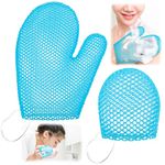 Honeycomb Exfoliating Scrubber Set, Honeycomb Face and Body Scrubber Include Spa Bath Mitt Honeycomb Exfoliating Glove for Body Shower, Honeycomb Face Exfoliator Scrubber Sponge, Quick Drying