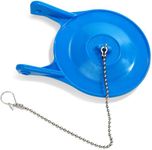 Houtingmaan Toilet Flapper Replacement Kit 2 Pack, Water Conserving Toilet Flappers for 3 Inch Flush Valves, Stainless Steel Chain, High Performance, Easy to Install, Blue