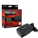 Retro-Bit AC Power Adapter-Black, Nintendo 64