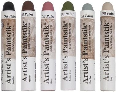 Jack Richeson Shiva Oil Paintstik, Colonial Colors, Set of 6