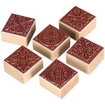 Wooden Rubber Stamps - Lace Pattern - Lace Pattern - Pack of 6 - Craft - Gift Letter - by TRIXES