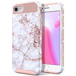 ULAK Designed Compatible with iPhone SE 2020 Case (4.7 inch), Compatible with iPhone 8 7 Case, Slim Stylish Protective Girls Women Phone Case Hybrid Shock Absorbent TPU Bumper Cover, Crable Marble